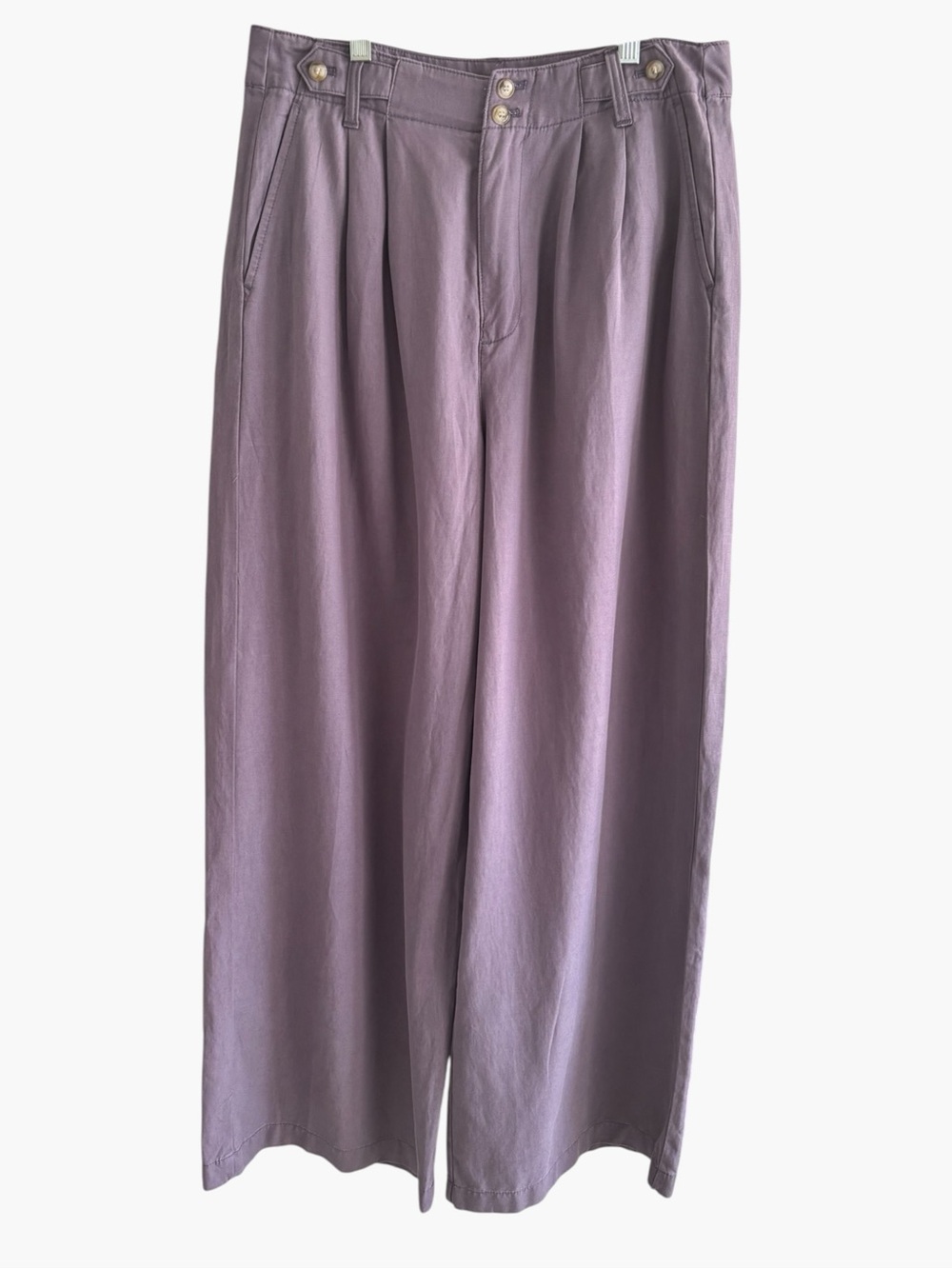 Madewell The Harlow Wide Leg Pants Smoky Grape High Waist Pockets Size 10 - Picture 2 of 16